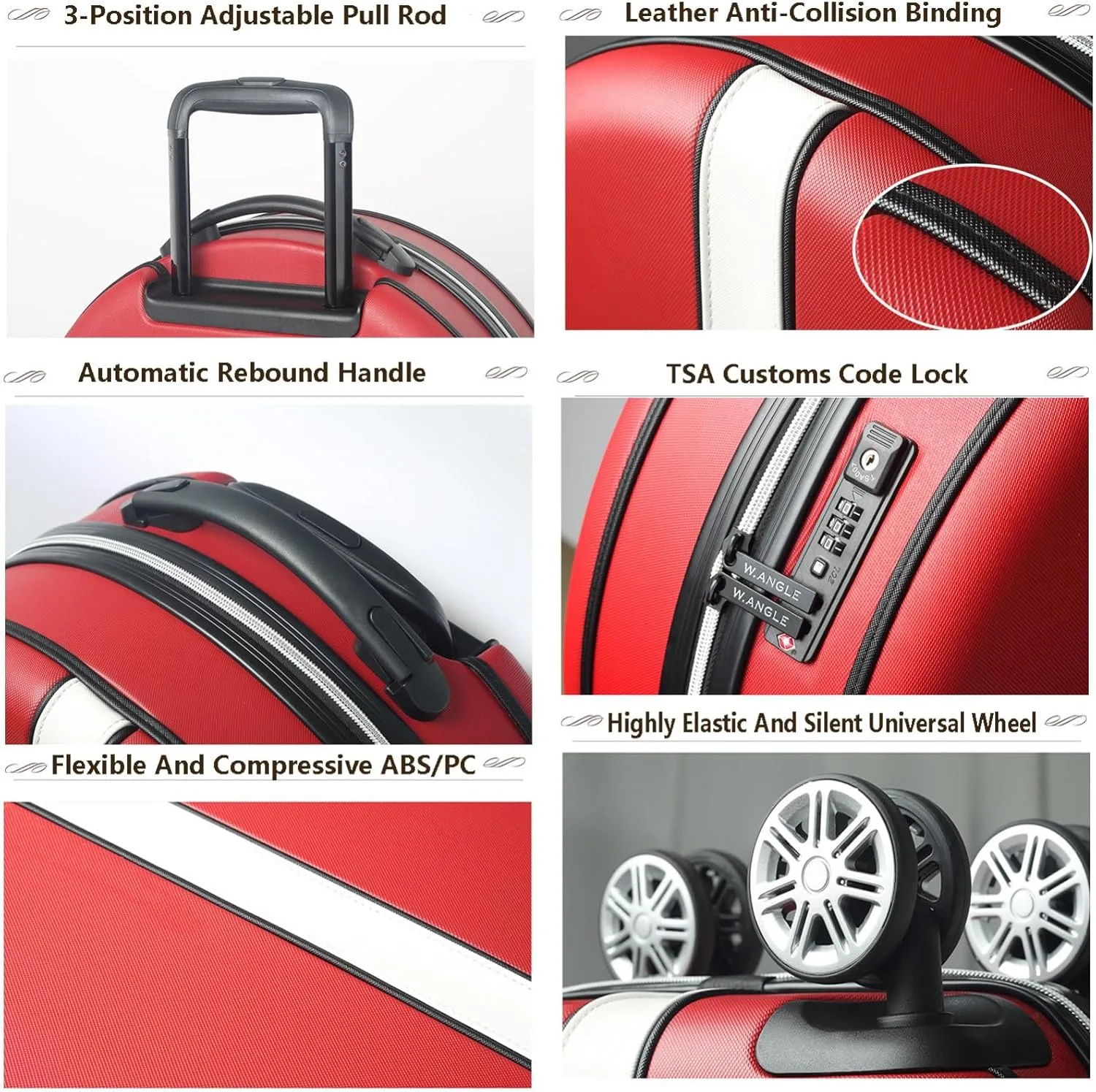 18in Light Suitcase, Stylish Round Suitcases with Wheels, Portable Lugage Suitcase for Checked Carry On Luggage for Modern Travelers A,18inch