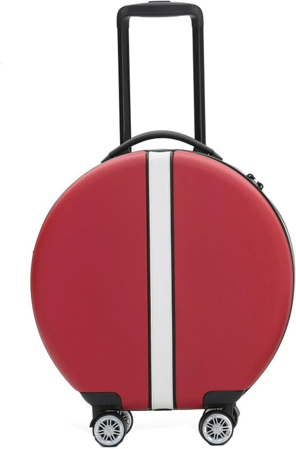 18in Light Suitcase, Stylish Round Suitcases with Wheels, Portable Lugage Suitcase for Checked Carry On Luggage for Modern Travelers A,18inch