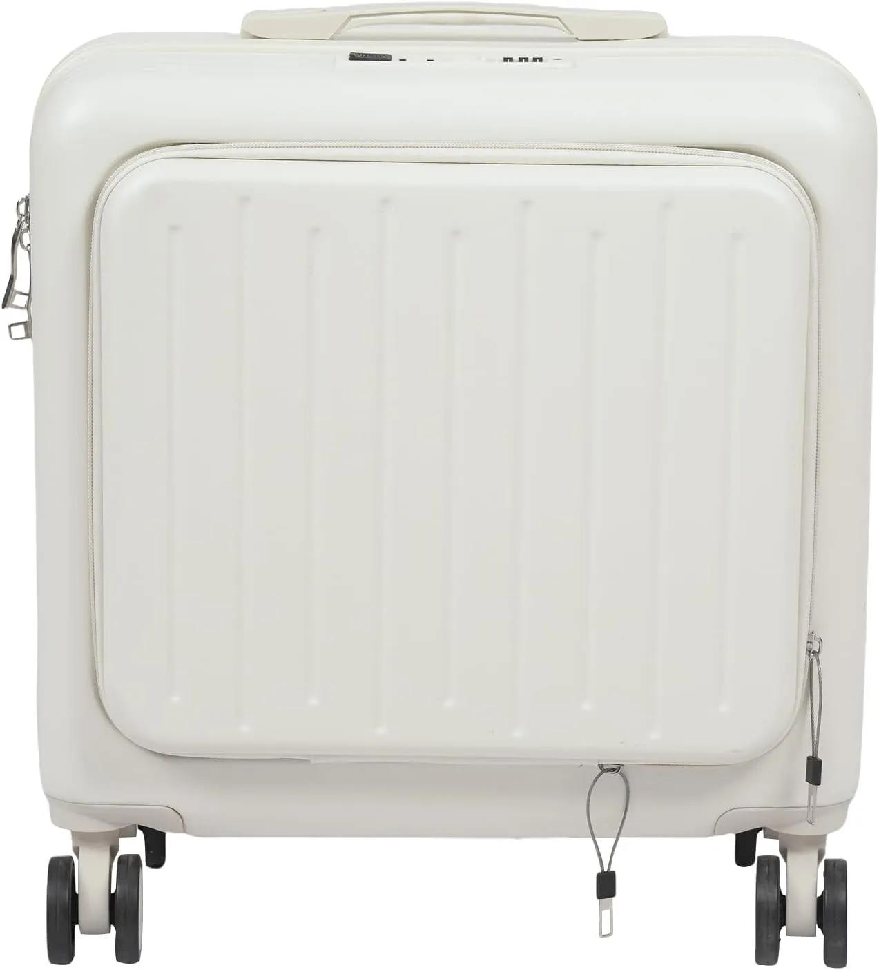 18" Scooter Suitcase with USB Port, Cup Holder, and Password Lock, Modern Carry On Luggage with 4 Wheels, Large Capacity, Ideal for Short Business or Leisure Trips