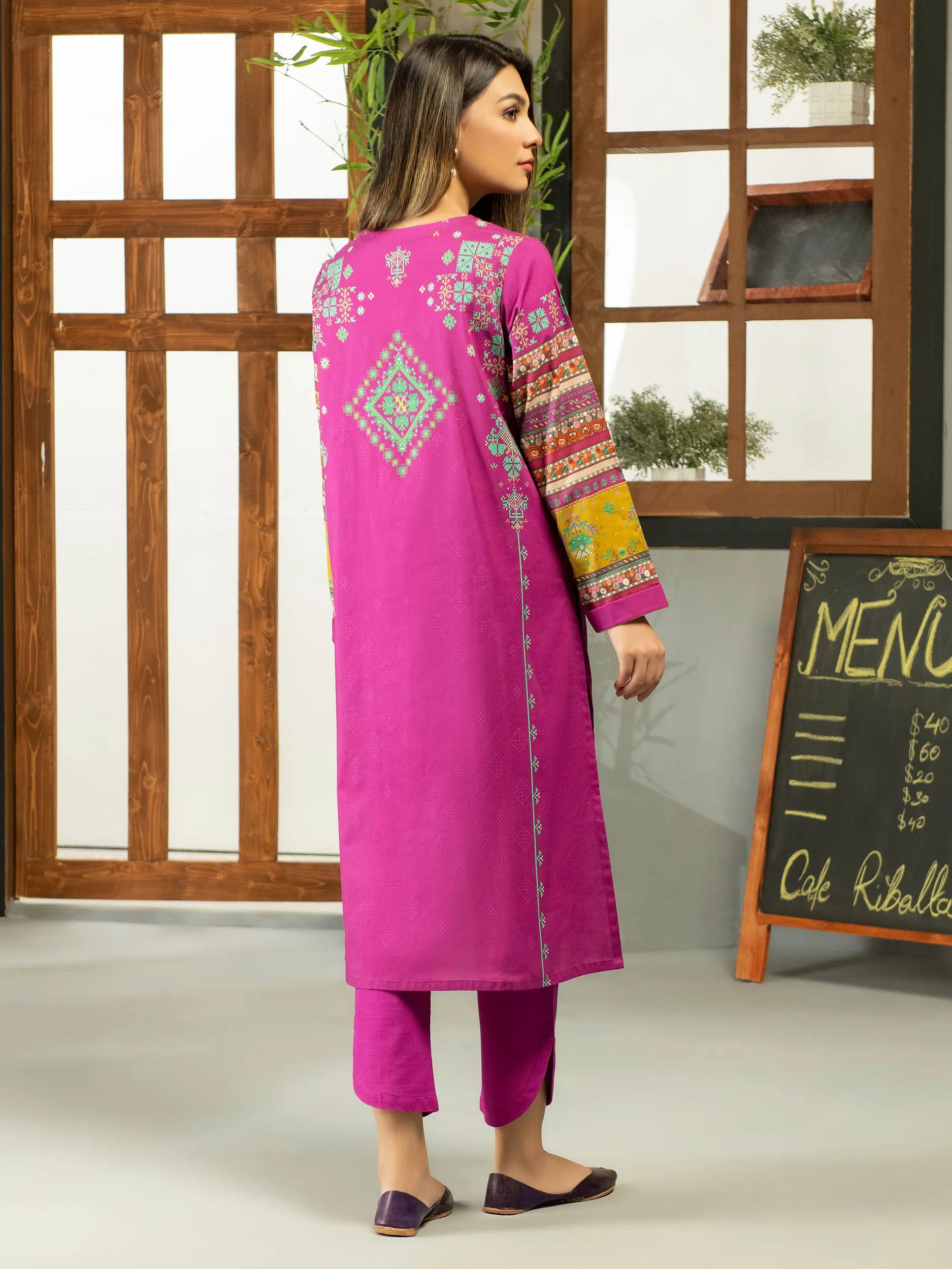 2 Piece Khaddar Suit-Printed (Unstitched)