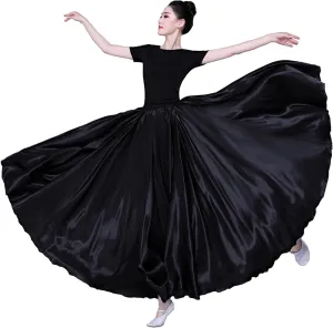 360 Ankle Length Dance Skirt Bellydance Skirts Women Dance Skirt Modern Costume Maxi Skirts for Ballerina