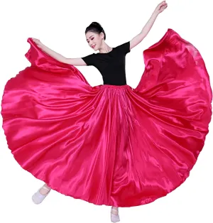 360 Ankle Length Dance Skirt Bellydance Skirts Women Dance Skirt Modern Costume Maxi Skirts for Ballerina
