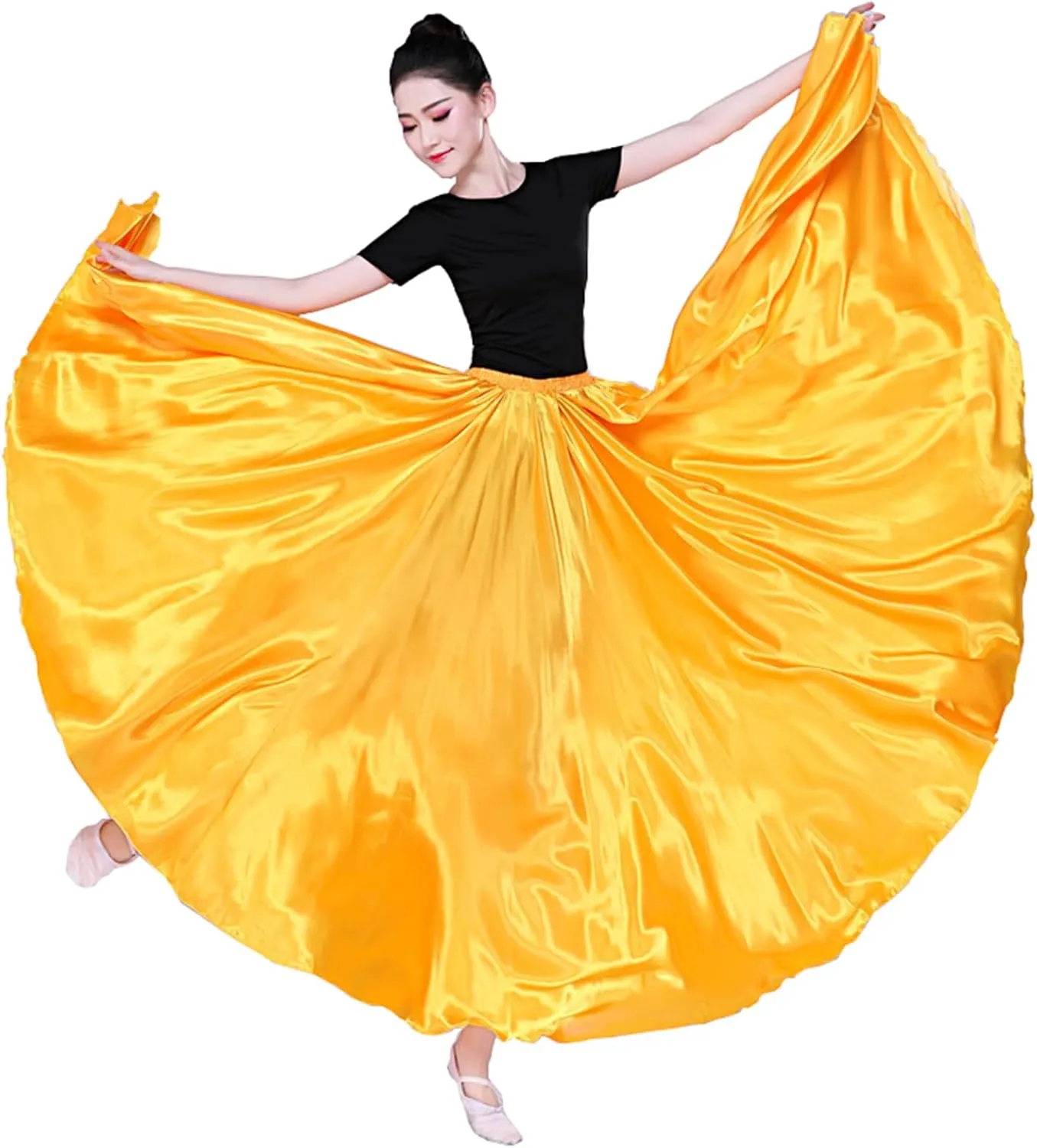360 Ankle Length Dance Skirt Bellydance Skirts Women Dance Skirt Modern Costume Maxi Skirts for Ballerina