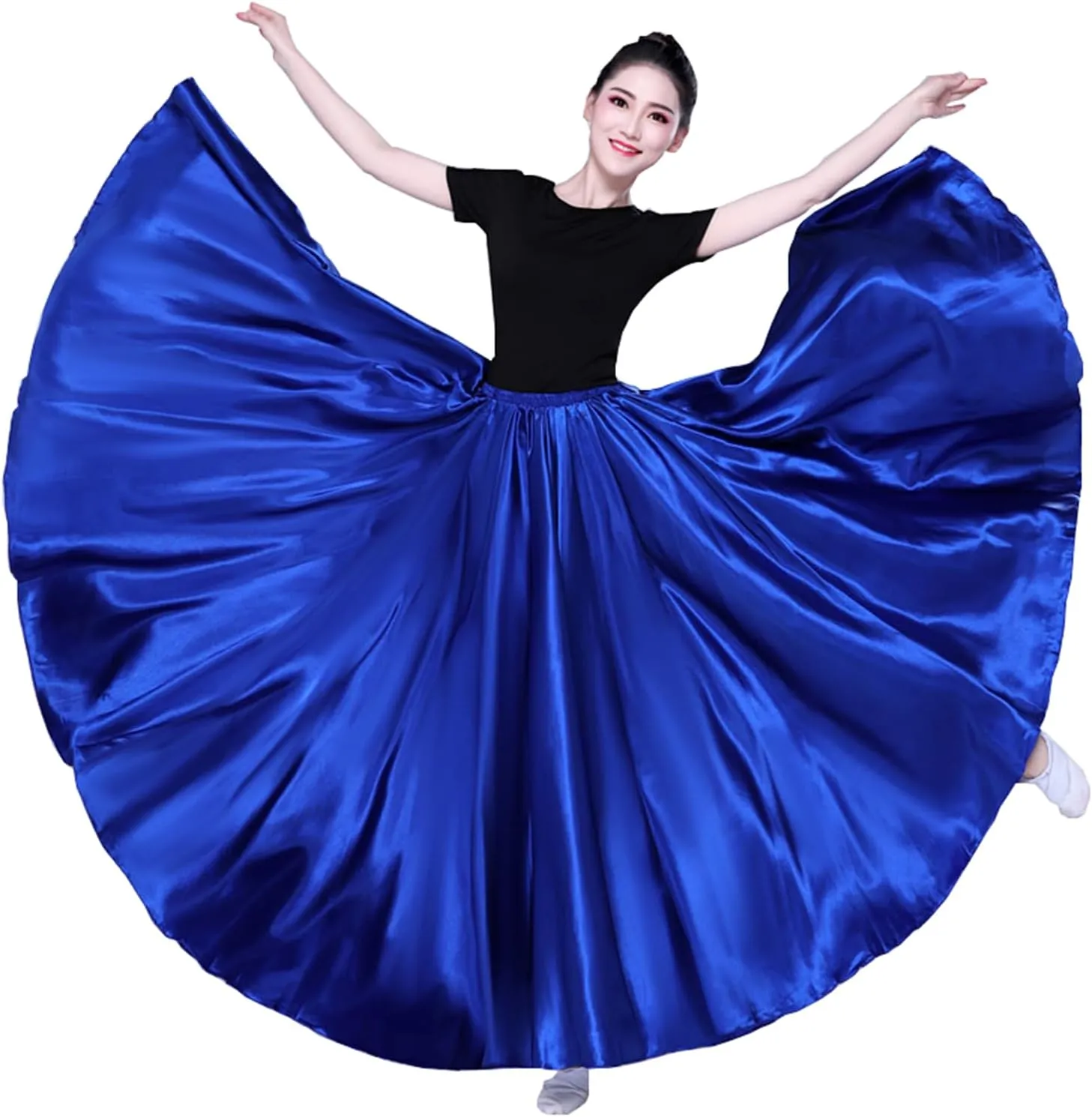 360 Ankle Length Dance Skirt Bellydance Skirts Women Dance Skirt Modern Costume Maxi Skirts for Ballerina