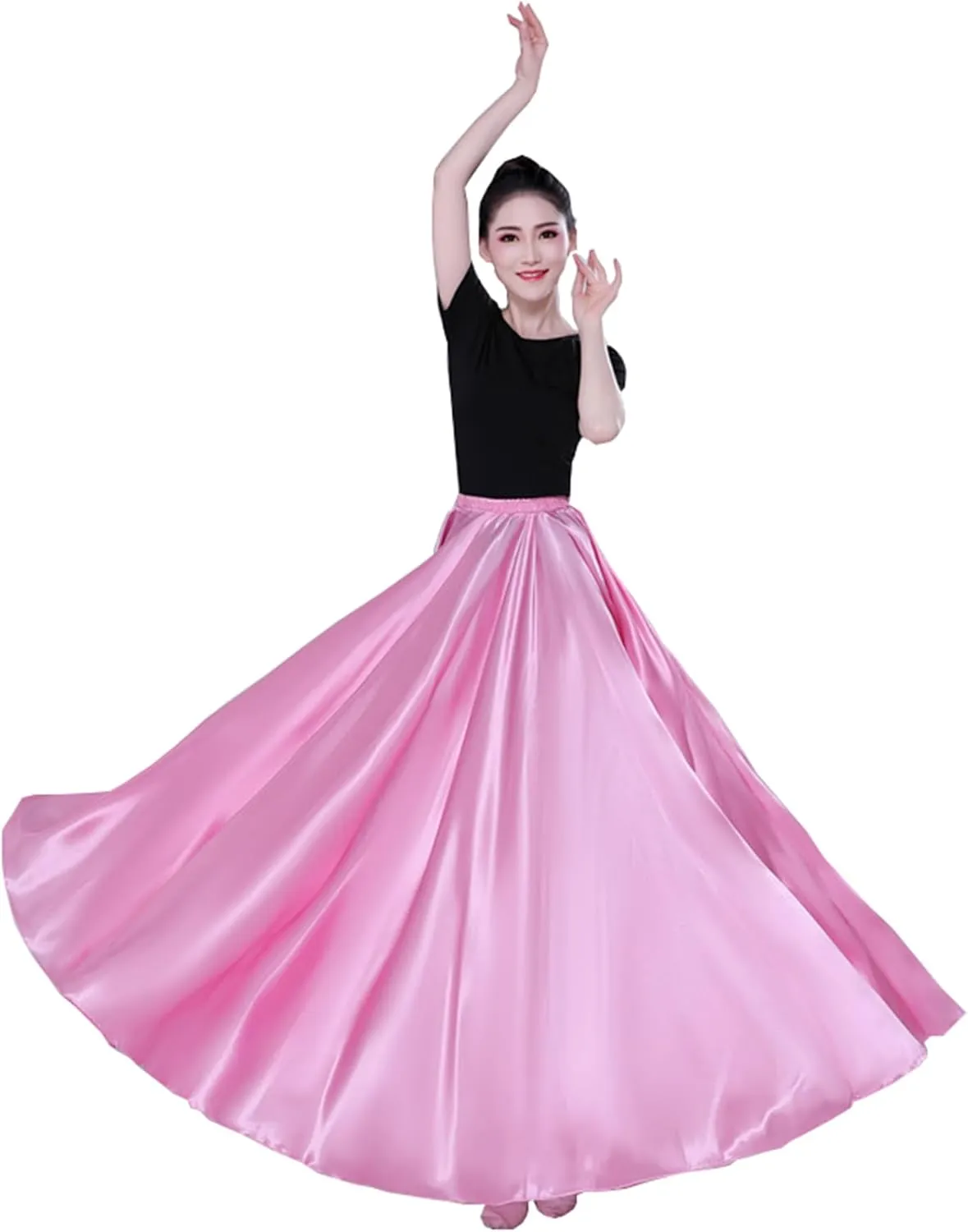 360 Ankle Length Dance Skirt Bellydance Skirts Women Dance Skirt Modern Costume Maxi Skirts for Ballerina