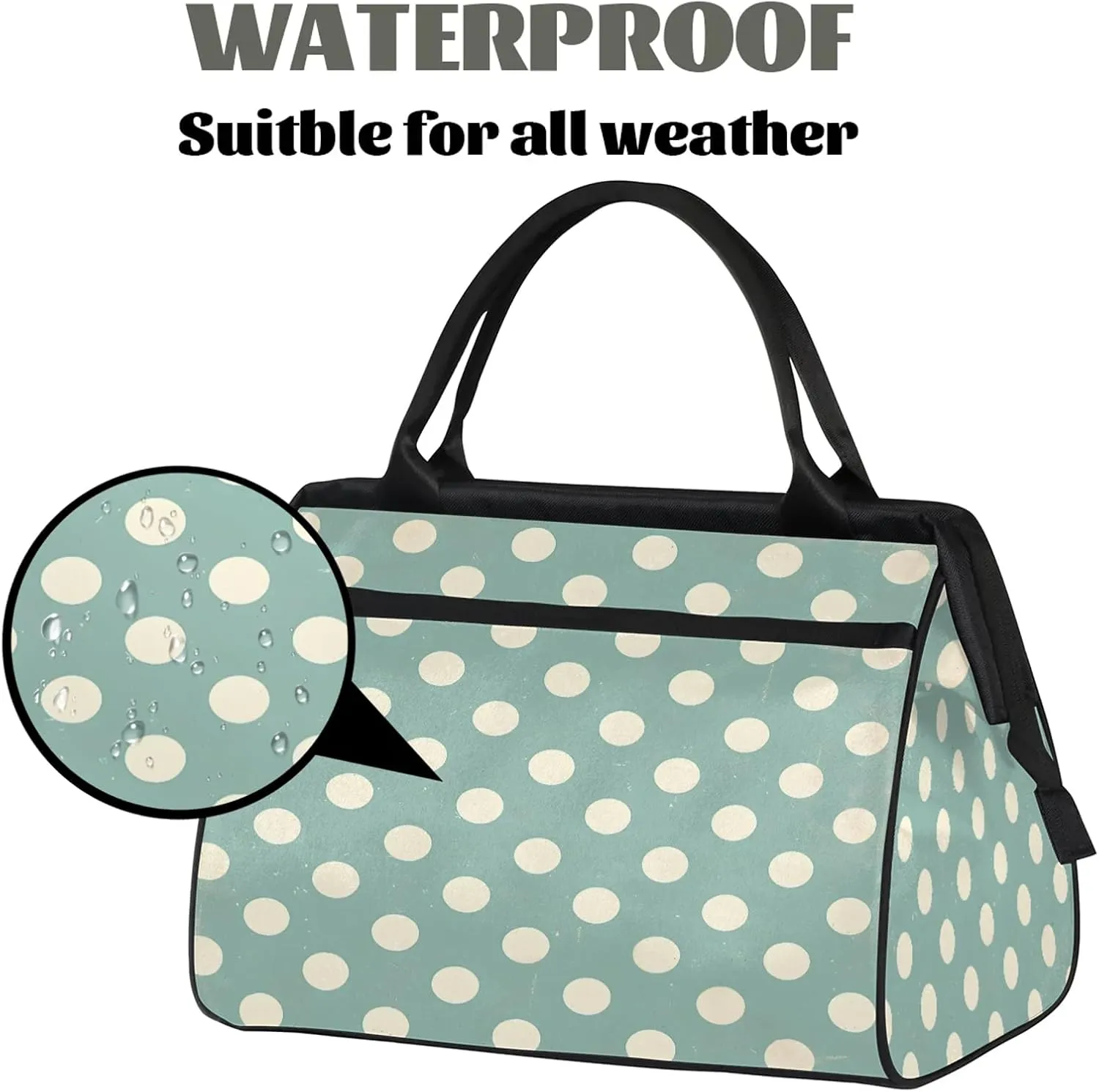 Abstract Polka Dot Modern Large Travel Duffel Bag Gym Tote Bag for Women Men Waterproof Weekend Overnight Bag Carry On Tote Luggage with Pocket Personal Item Bags Sports Bag fit Travel Sports Gym Yoga