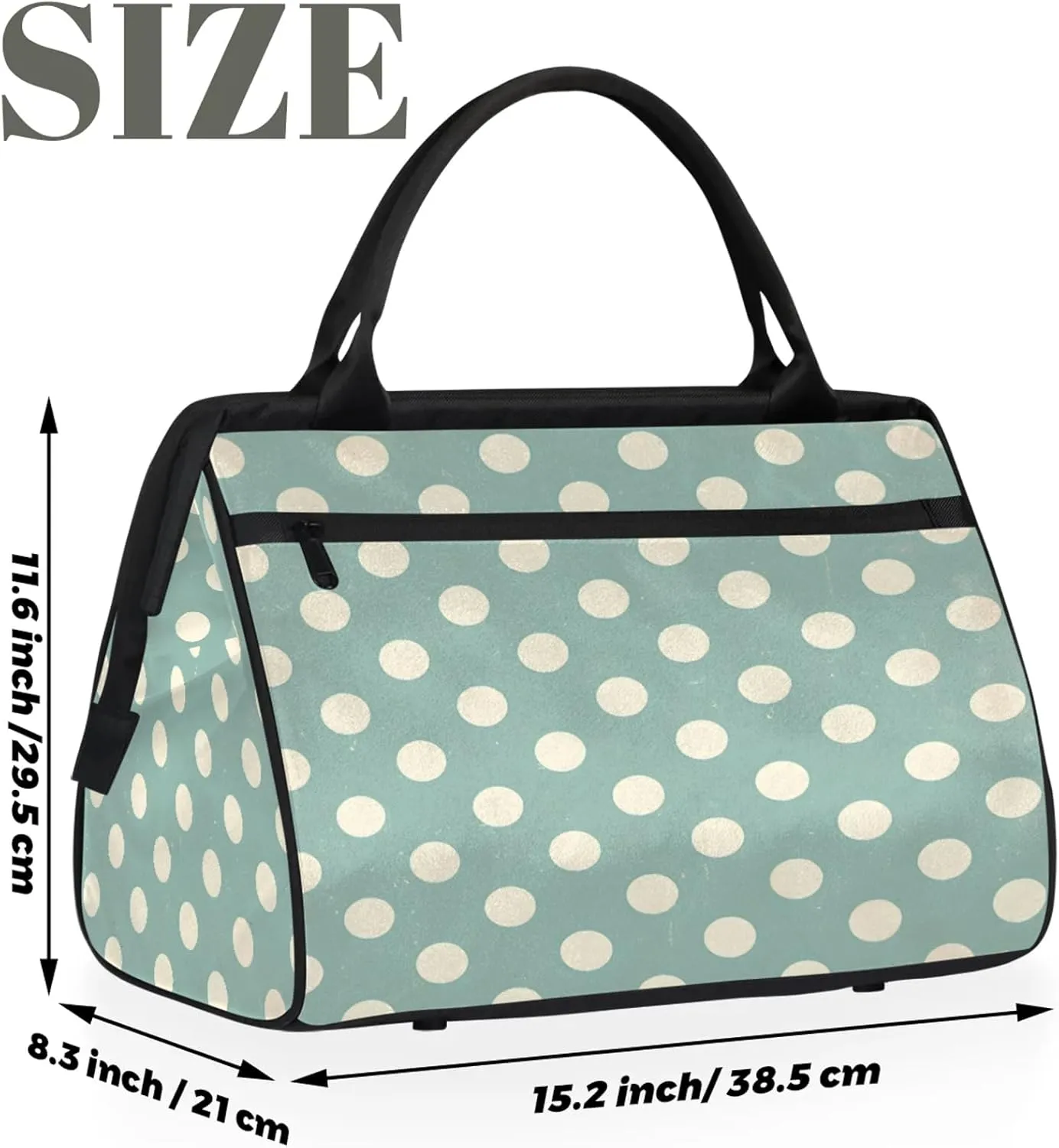 Abstract Polka Dot Modern Large Travel Duffel Bag Gym Tote Bag for Women Men Waterproof Weekend Overnight Bag Carry On Tote Luggage with Pocket Personal Item Bags Sports Bag fit Travel Sports Gym Yoga