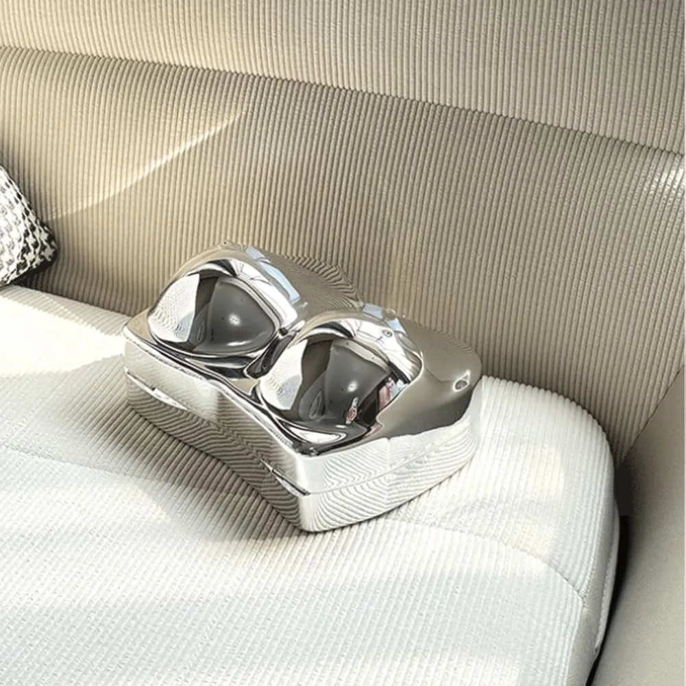 Acrylic Clutch Purse for Women Fashion Metallic Acrylic Evening Bag Unique Evening Handbag for Wedding Party Prom
