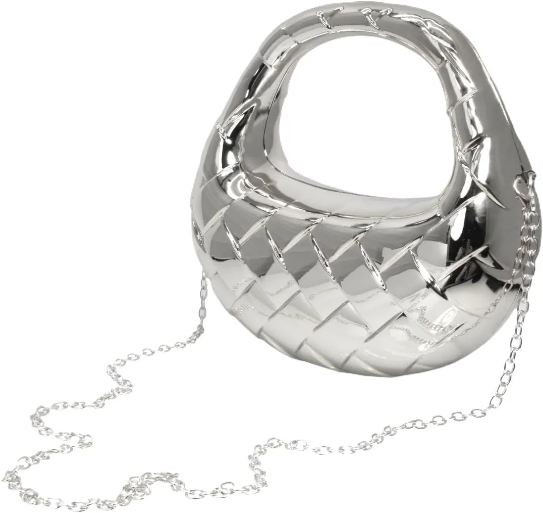 Acrylic Handbags for Women Cute Acrylic Clutch Small Unique Purse Trendy Metal Evening Bag for Party Cocktail