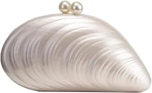 Acrylic Shell Clutch Purse for Women Fashion Acrylic Evening Bag Unique Evening Purse for Wedding Party Prom