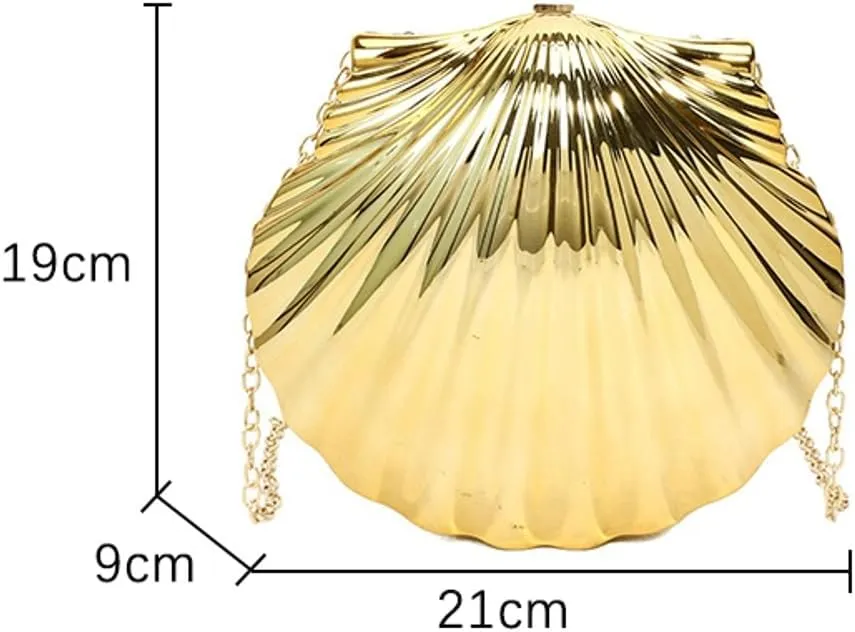 Acrylic Shell Shaped Clutch Women 2025 Trendy Luxury Marble Evening Handbag Unique Chain Shoulder Bag Wedding Party