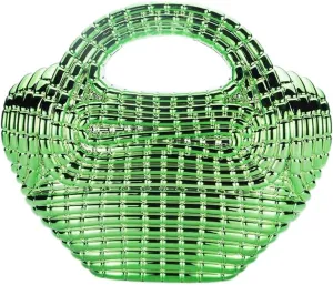Acrylic Top Handle Clutch Purse for Women Metallic Evening Bag Unique Geometric Handbag for Wedding Party Prom