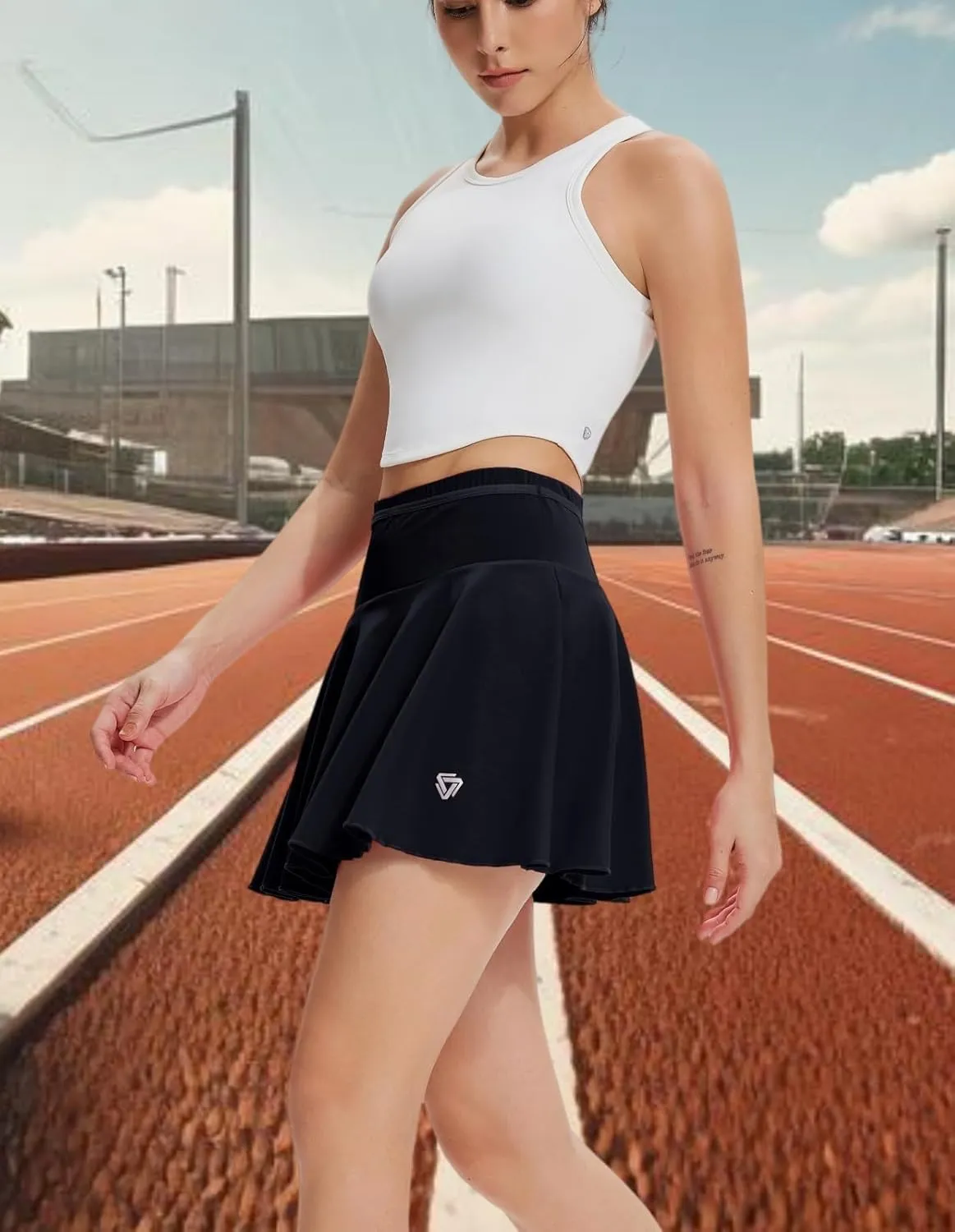 AFZ Tennis Skirts for Women with Back Pocket Pleated High Waisted Athletic Skirt Lightweight Golf Skort for Workout Running