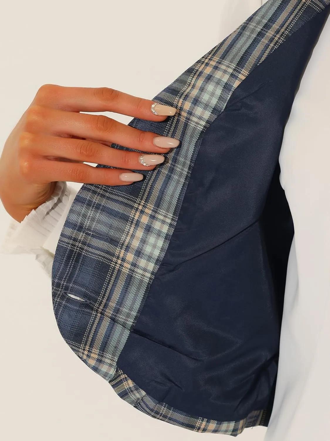 Allegra K Plaid Vest for Women's Single Breasted Sleeveless Racerback Vintage Waistcoat