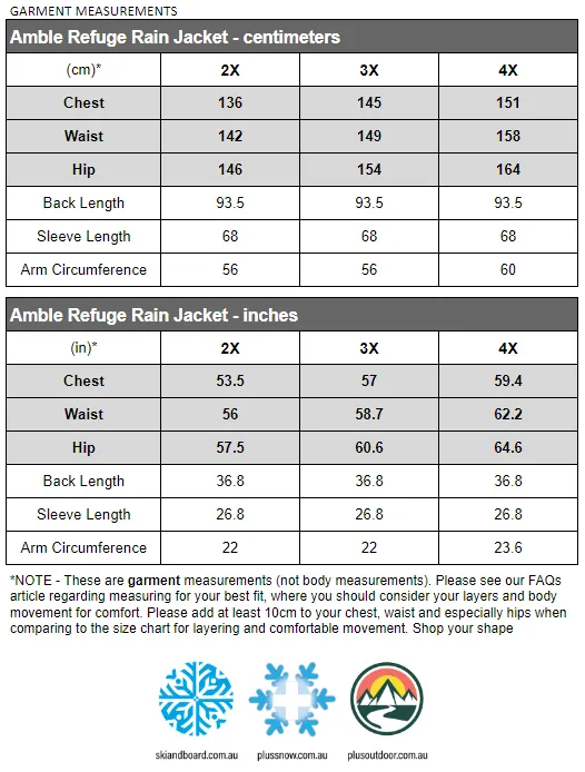 Amble Refuge Womens Plus Size Waterproof Jacket Long Terracotta 2XL-4XL