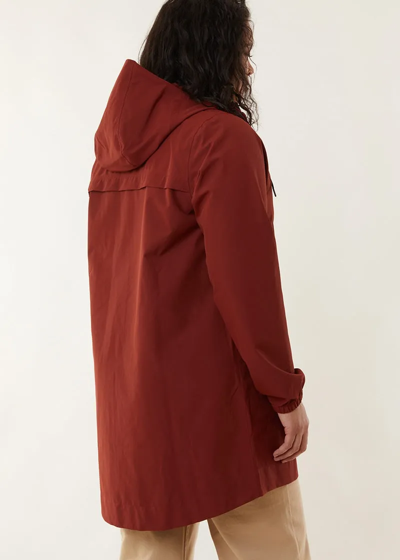 Amble Refuge Womens Plus Size Waterproof Jacket Long Terracotta 2XL-4XL