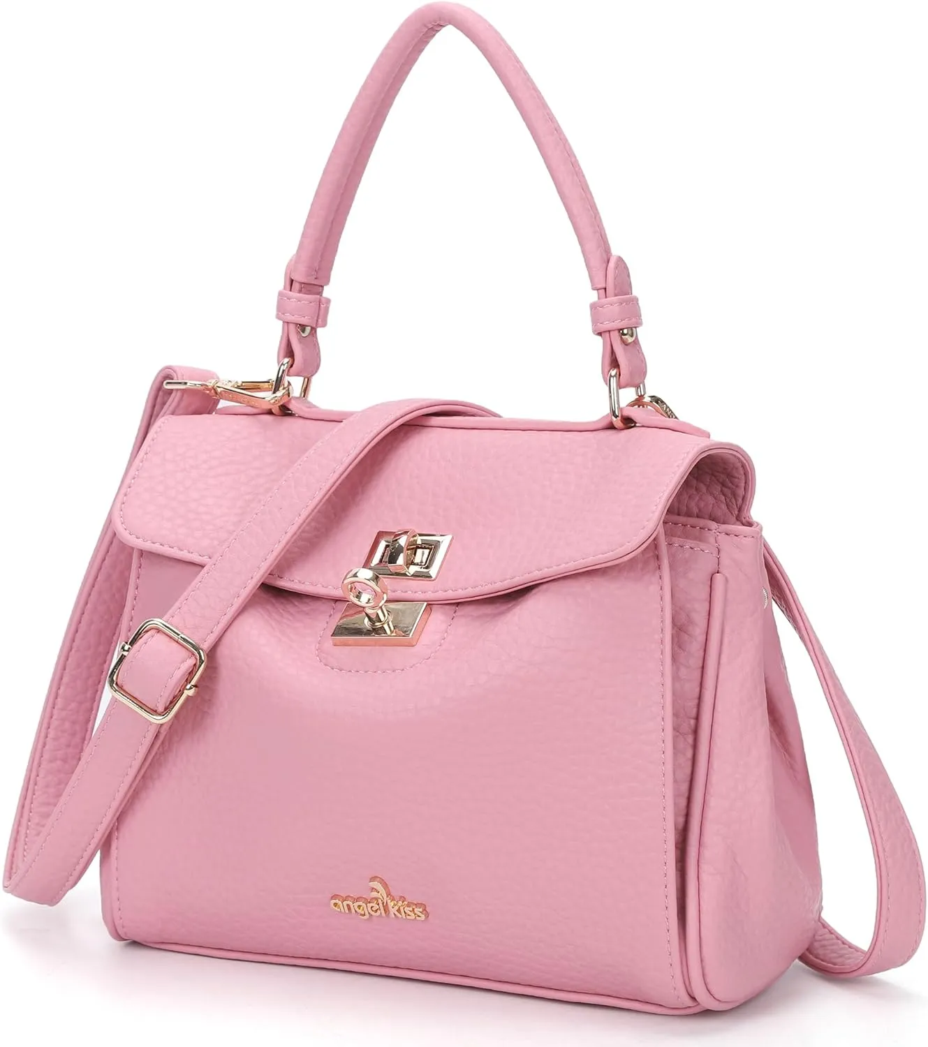 Angel Kiss Small Top Handle Satchel Purses and Handbags for Women Soft Vegan Leather Tote Shoulder Bag