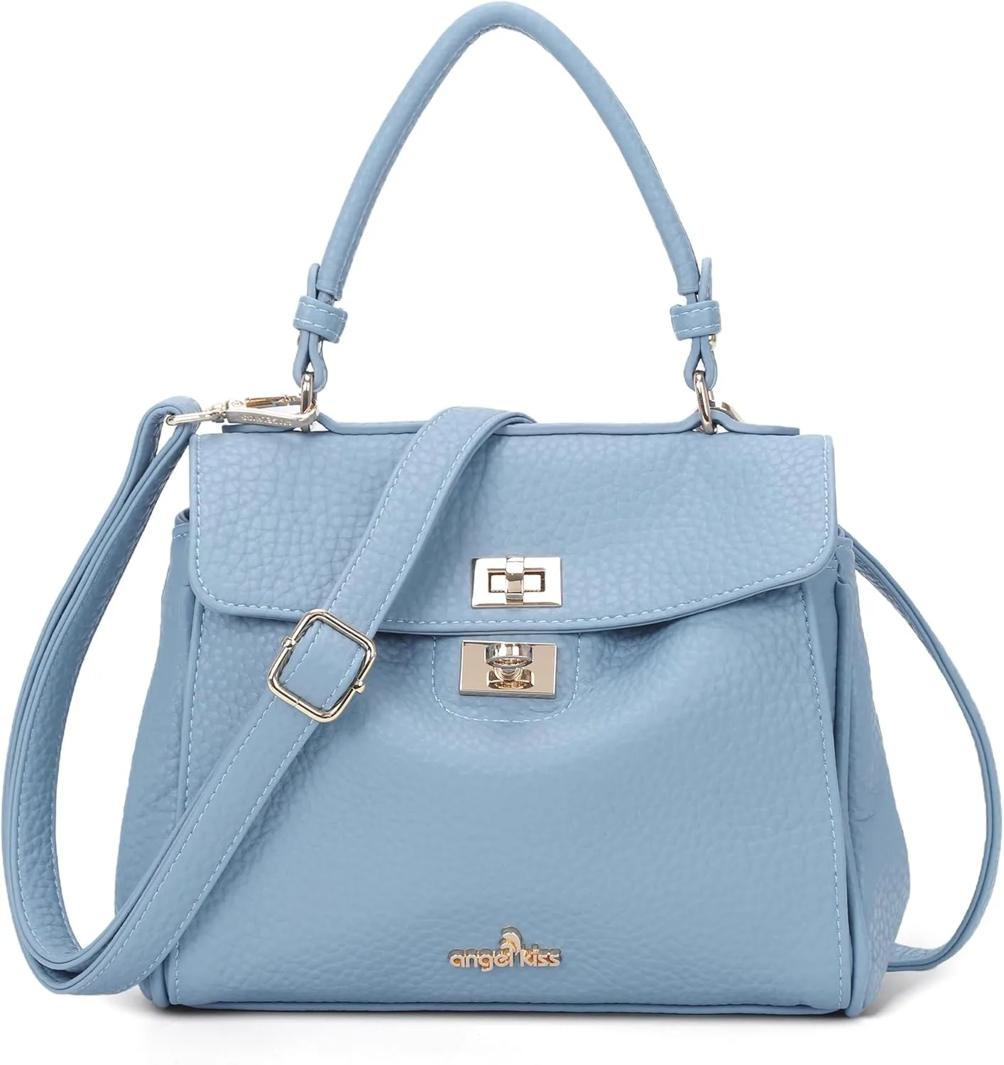 Angel Kiss Small Top Handle Satchel Purses and Handbags for Women Soft Vegan Leather Tote Shoulder Bag