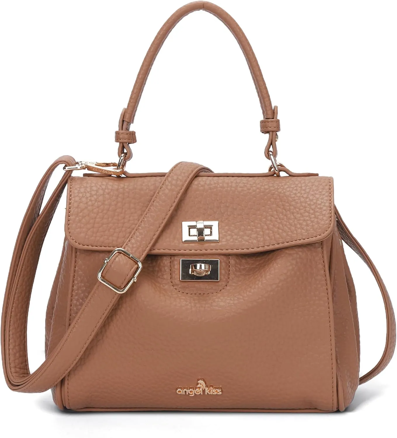 Angel Kiss Small Top Handle Satchel Purses and Handbags for Women Soft Vegan Leather Tote Shoulder Bag