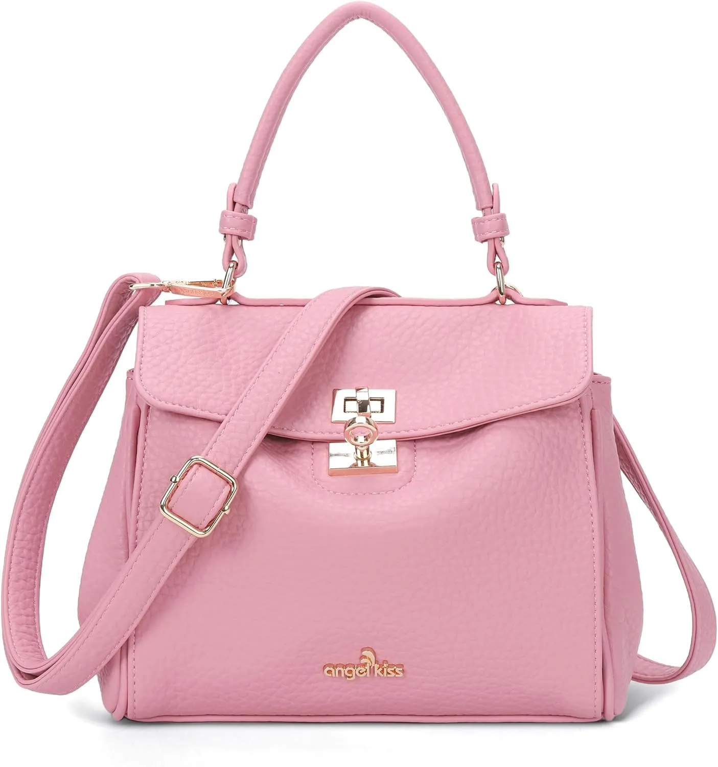 Angel Kiss Small Top Handle Satchel Purses and Handbags for Women Soft Vegan Leather Tote Shoulder Bag