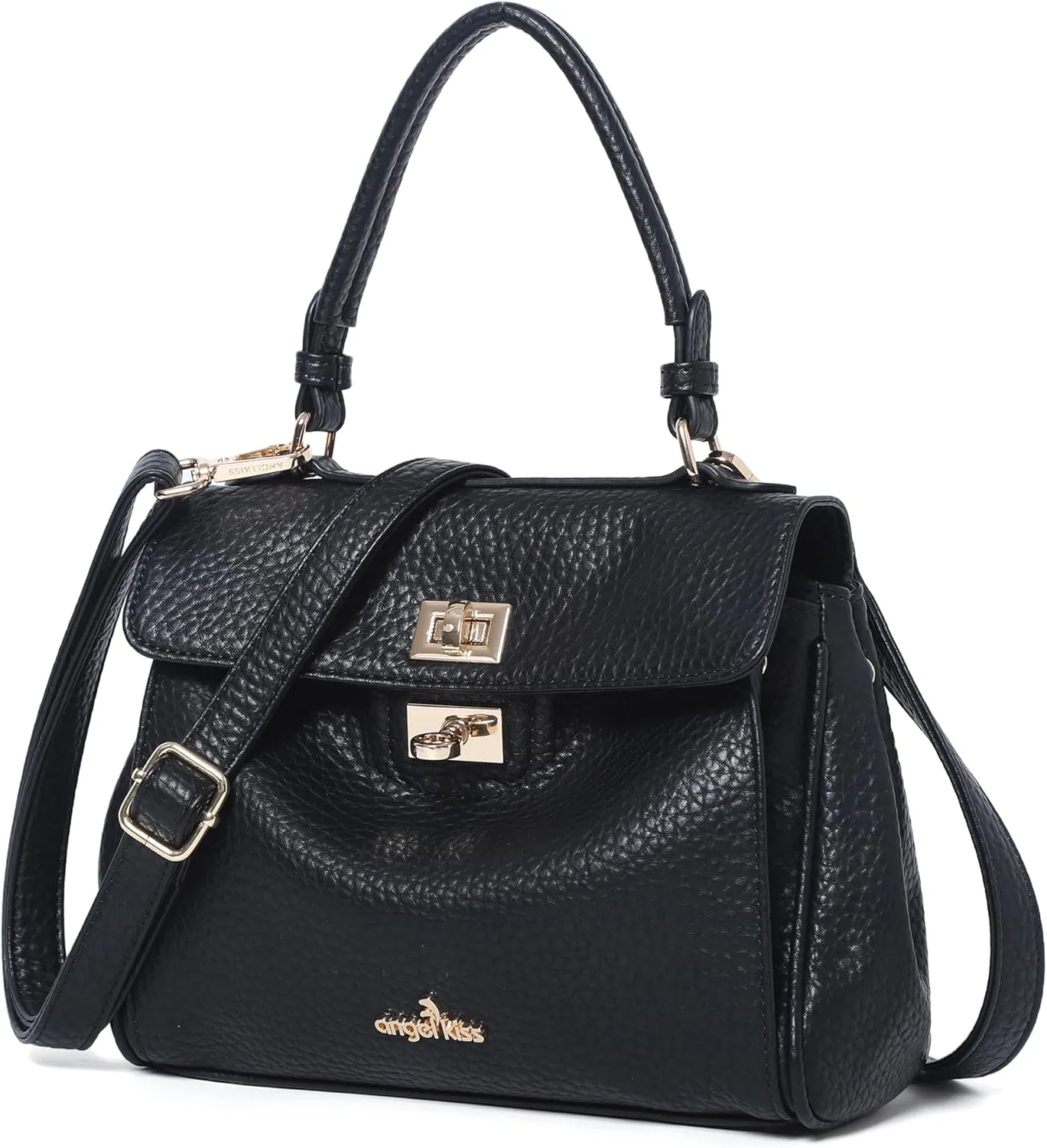 Angel Kiss Small Top Handle Satchel Purses and Handbags for Women Soft Vegan Leather Tote Shoulder Bag