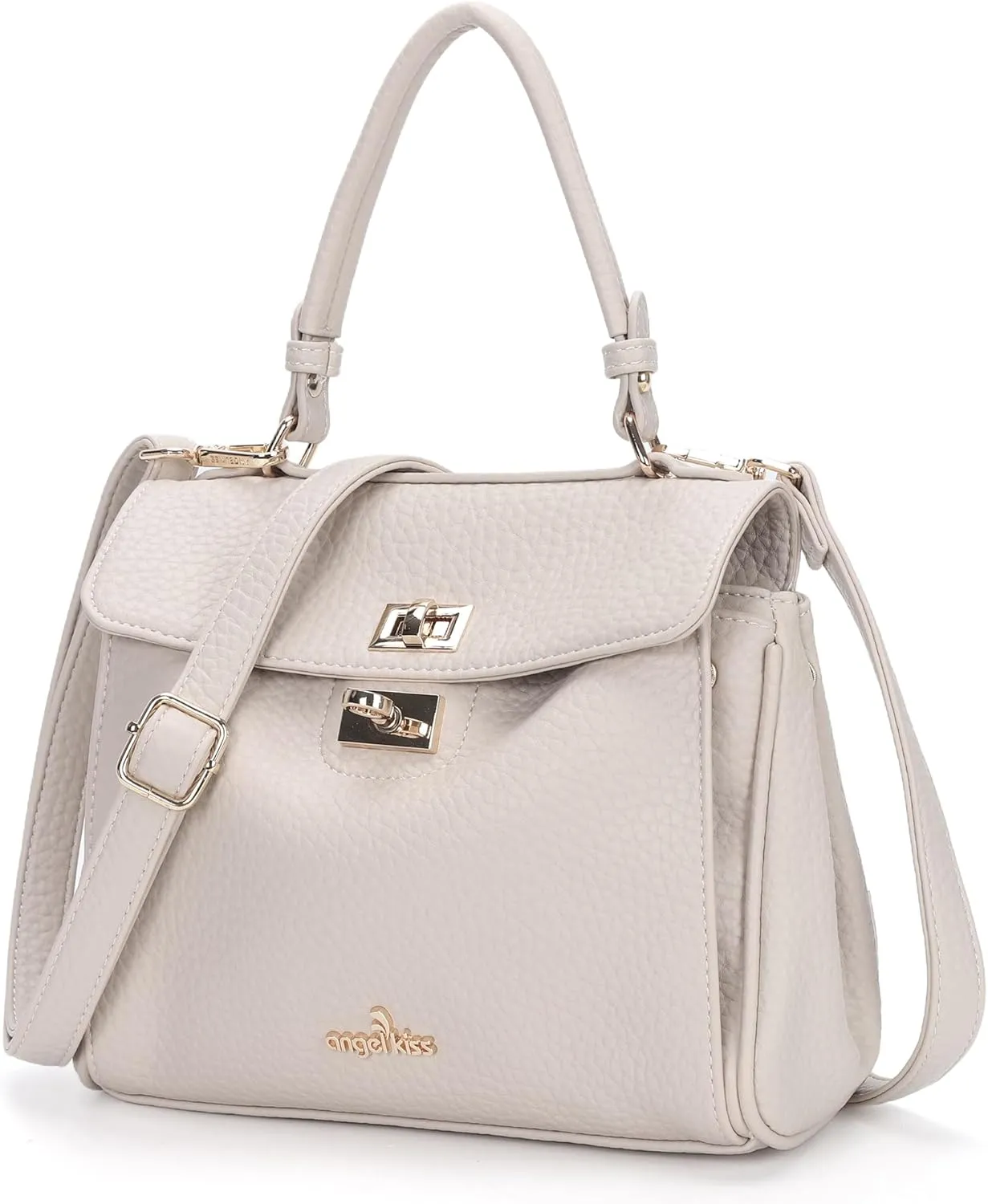 Angel Kiss Small Top Handle Satchel Purses and Handbags for Women Soft Vegan Leather Tote Shoulder Bag