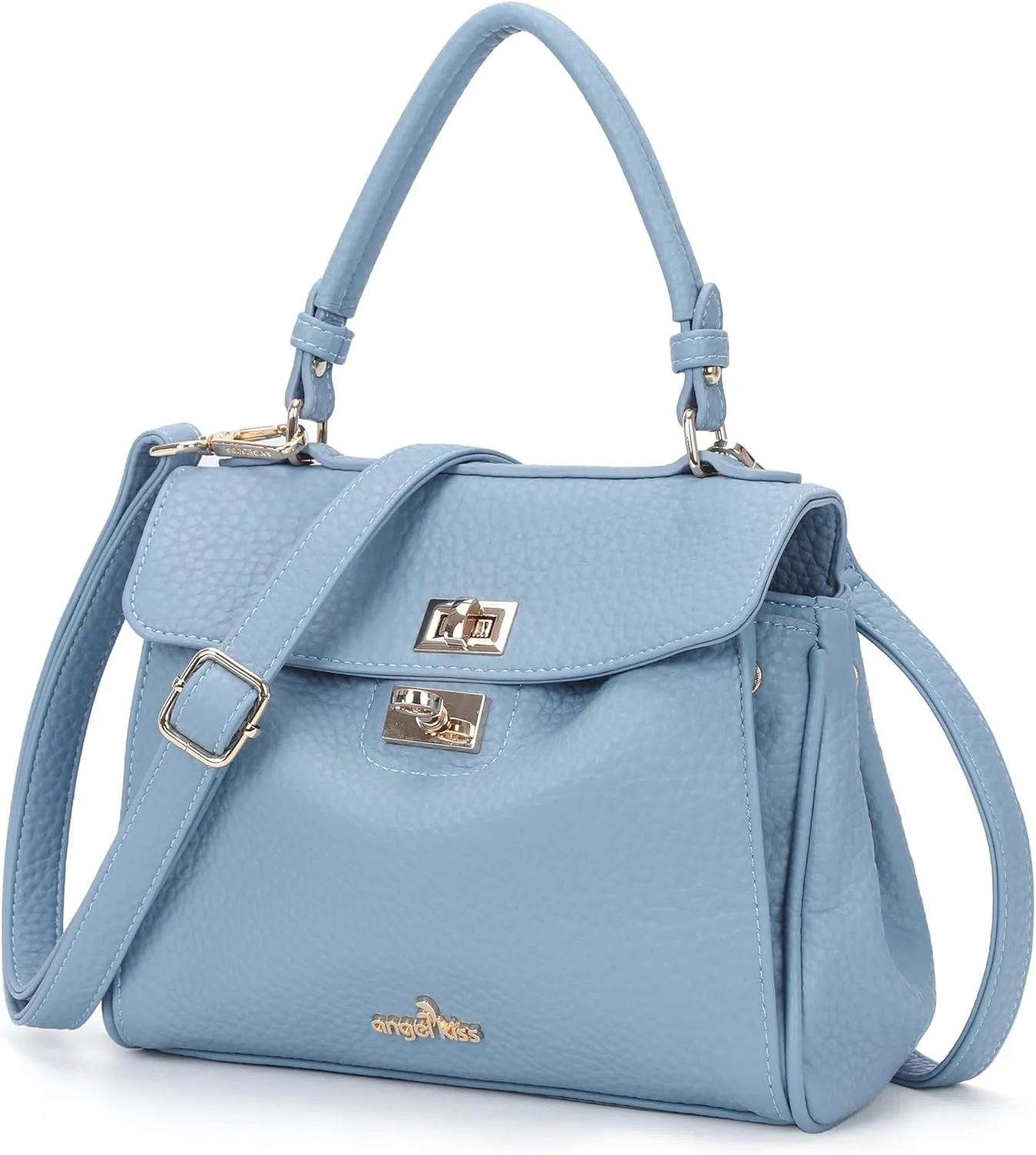 Angel Kiss Small Top Handle Satchel Purses and Handbags for Women Soft Vegan Leather Tote Shoulder Bag