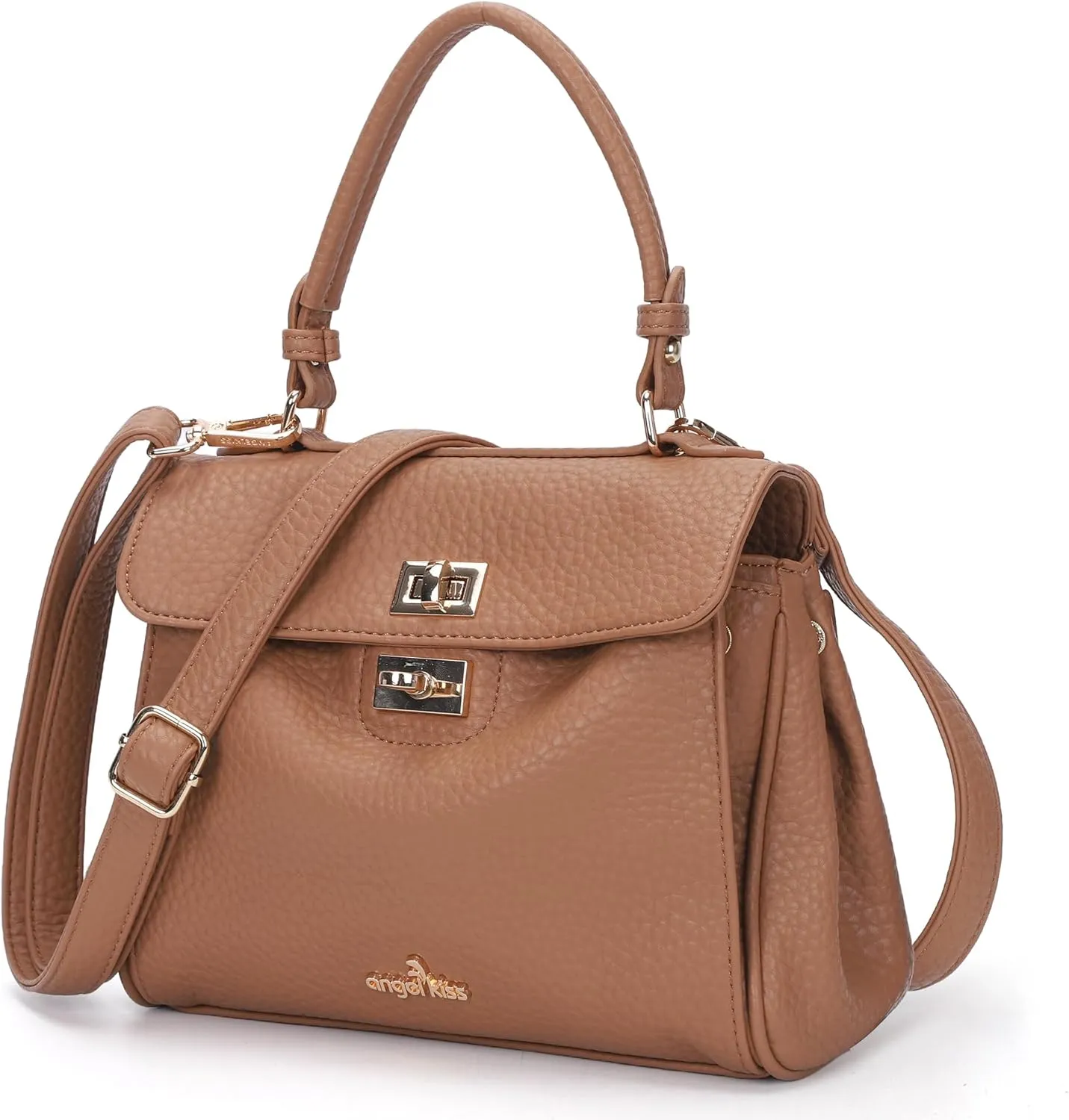 Angel Kiss Small Top Handle Satchel Purses and Handbags for Women Soft Vegan Leather Tote Shoulder Bag