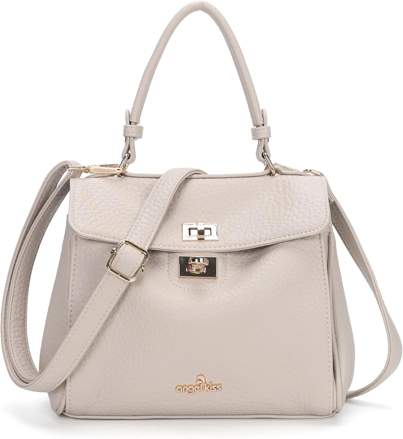 Angel Kiss Small Top Handle Satchel Purses and Handbags for Women Soft Vegan Leather Tote Shoulder Bag