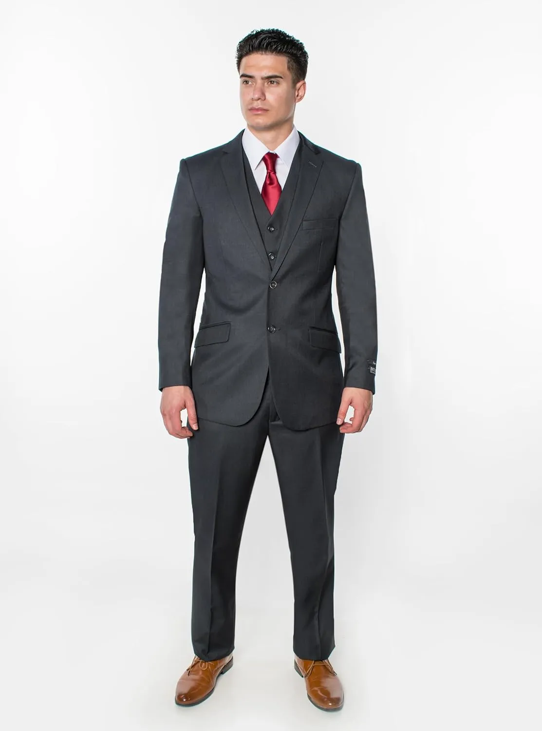 Antonio Uomo Mens Suit Set  Classic Fit 3 Piece Blazer Single Breasted Jacket Vest Pants for Business Wedding Dress Suits