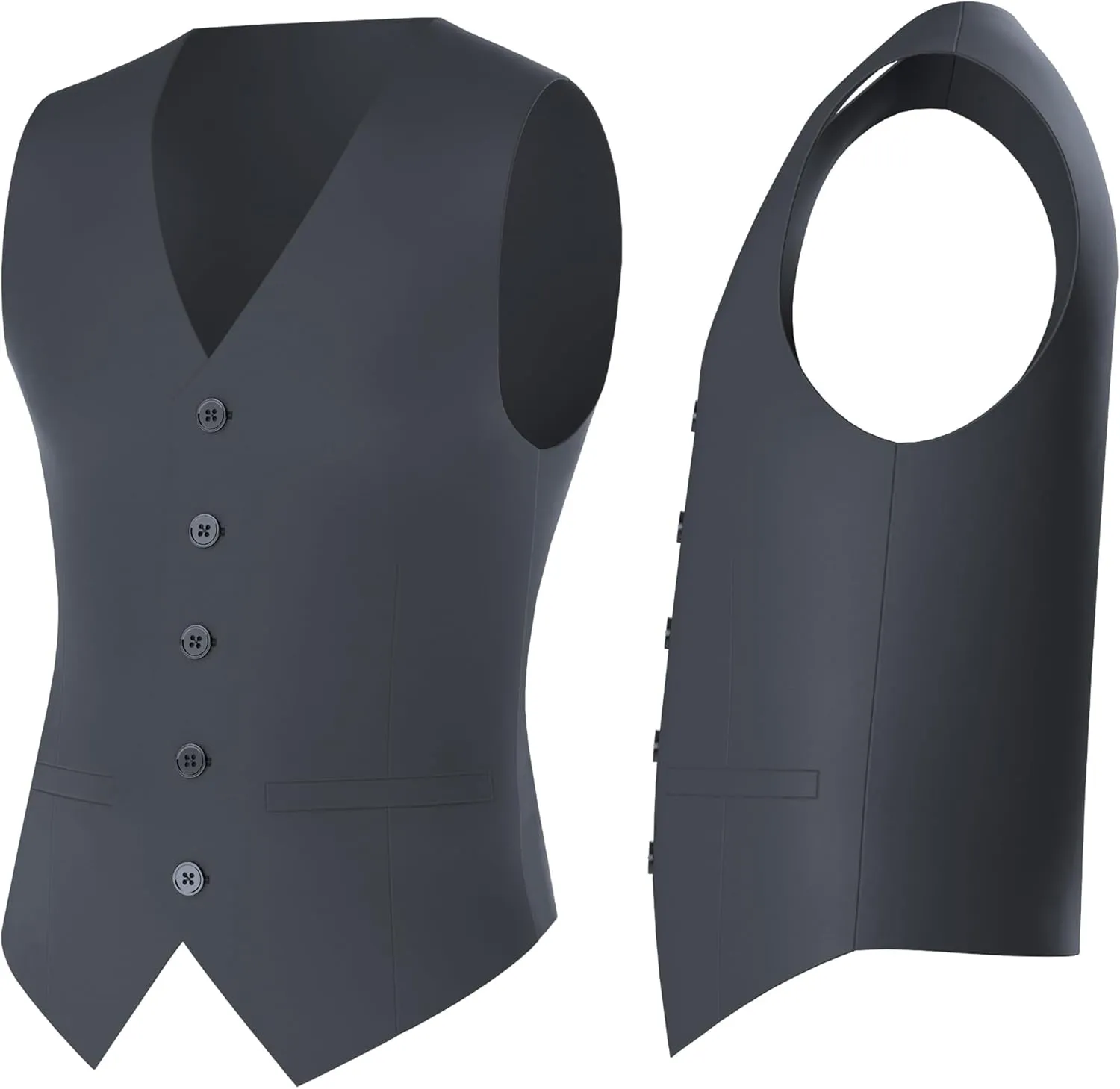 Antonio Uomo Mens Suit Set  Slim Fit 3 Piece Blazer 2 Button Jacket Vest Pants Business Wedding Party Solid Dress Suits