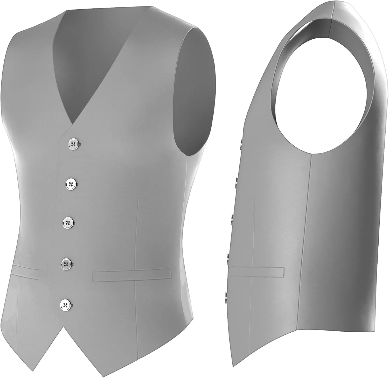 Antonio Uomo Mens Suit Set  Slim Fit 3 Piece Blazer 2 Button Jacket Vest Pants Business Wedding Party Solid Dress Suits