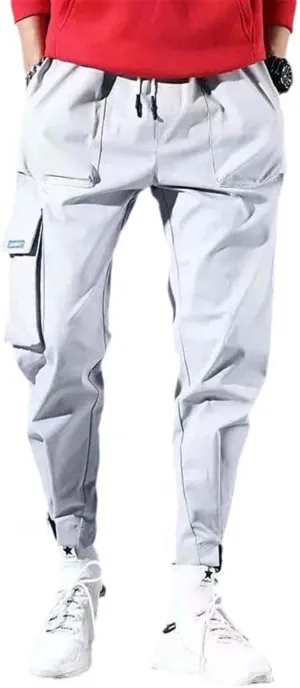 Aoleaky Men's Harem Pants Hip Hop Spring/Summer Cargo Pants Casual Streetwear Trousers