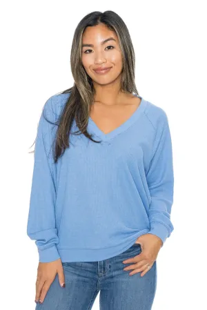Arlo V Neck Waffle Top
