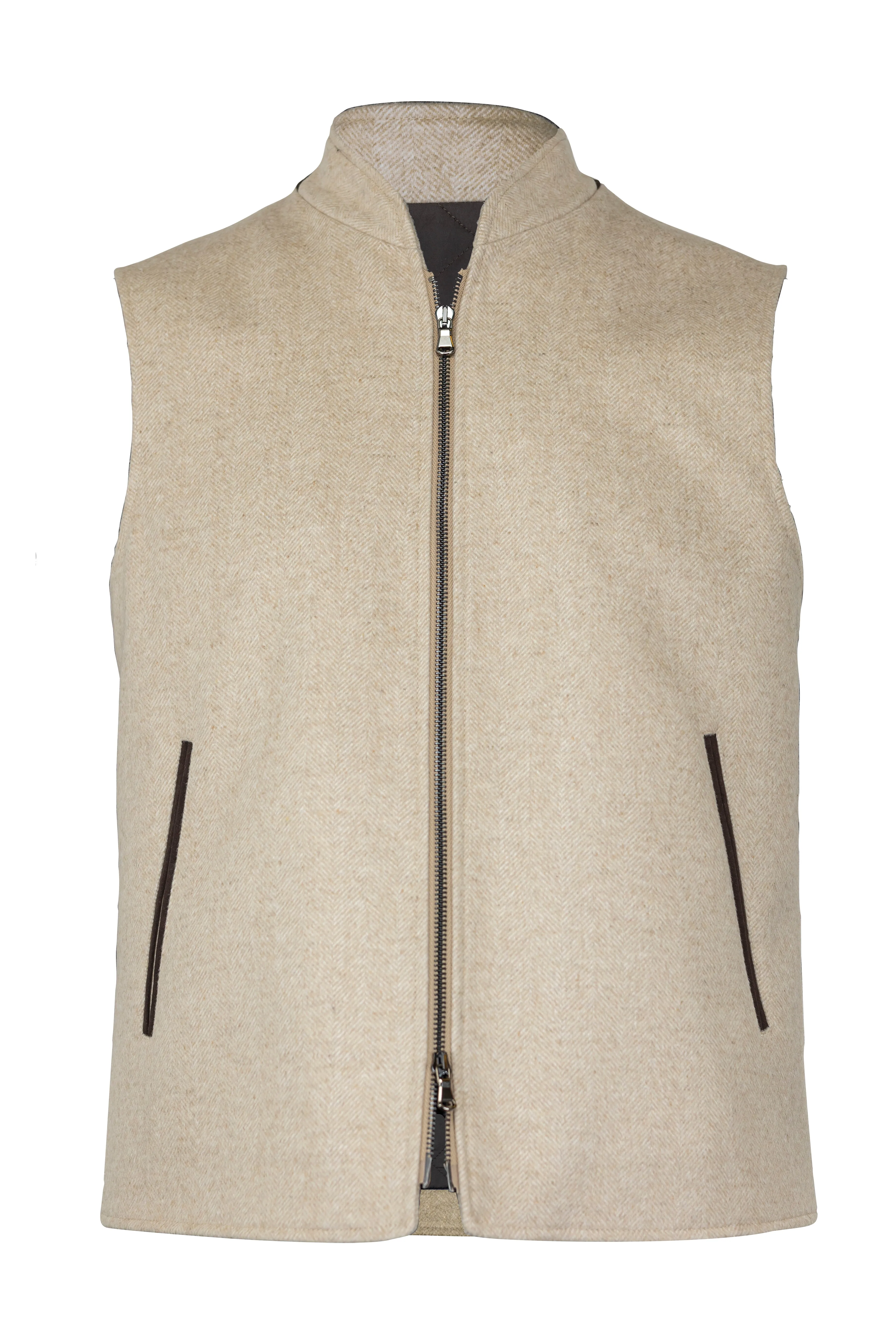 Beige Mens Vest