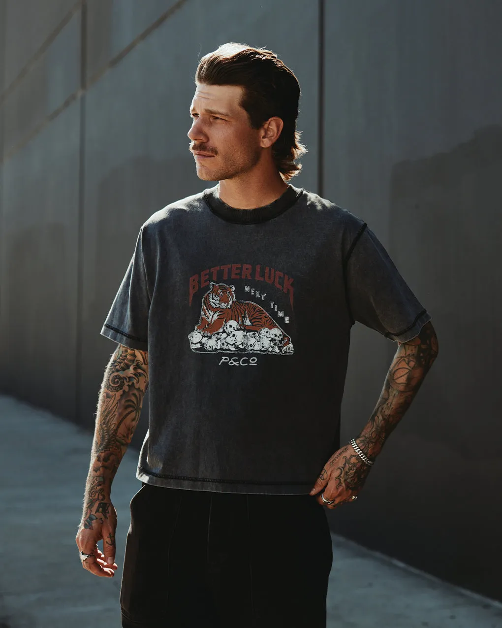Better Luck Boxy T-Shirt- Acid Wash