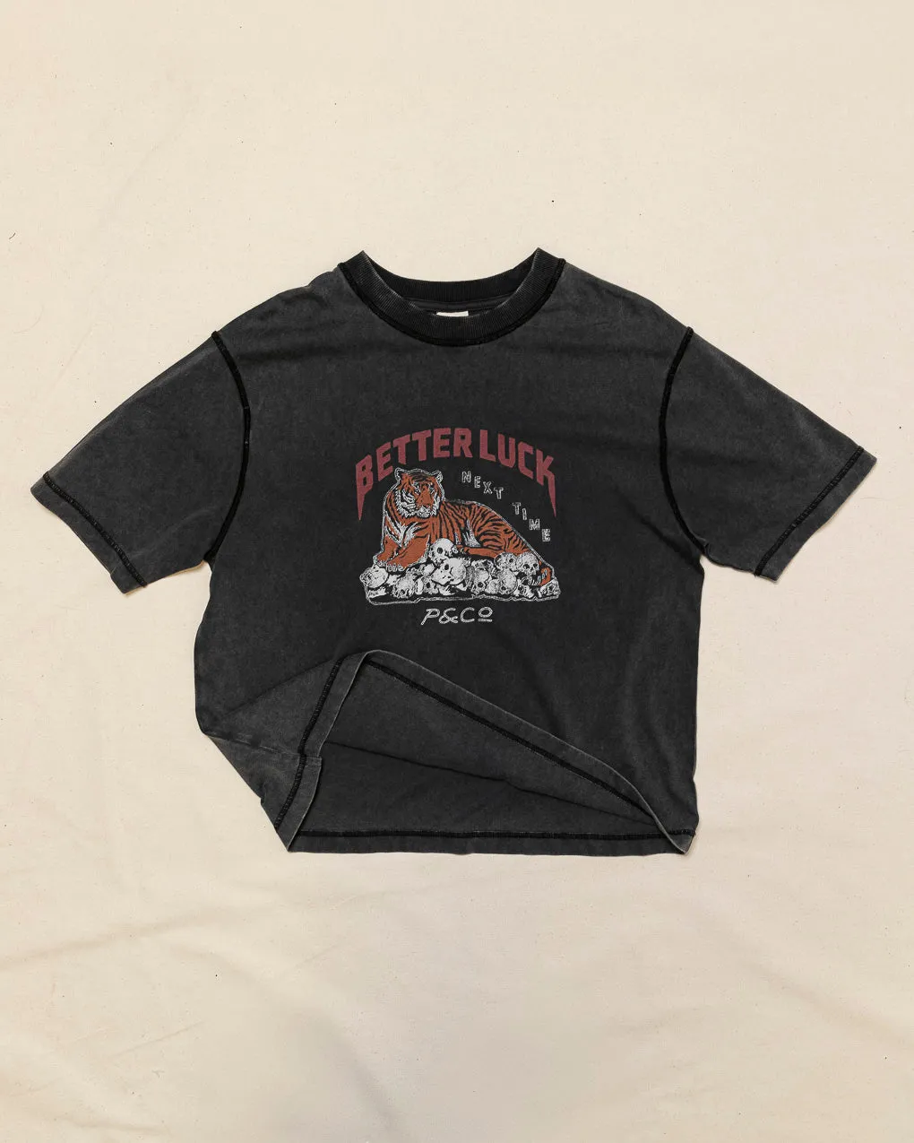 Better Luck Boxy T-Shirt- Acid Wash
