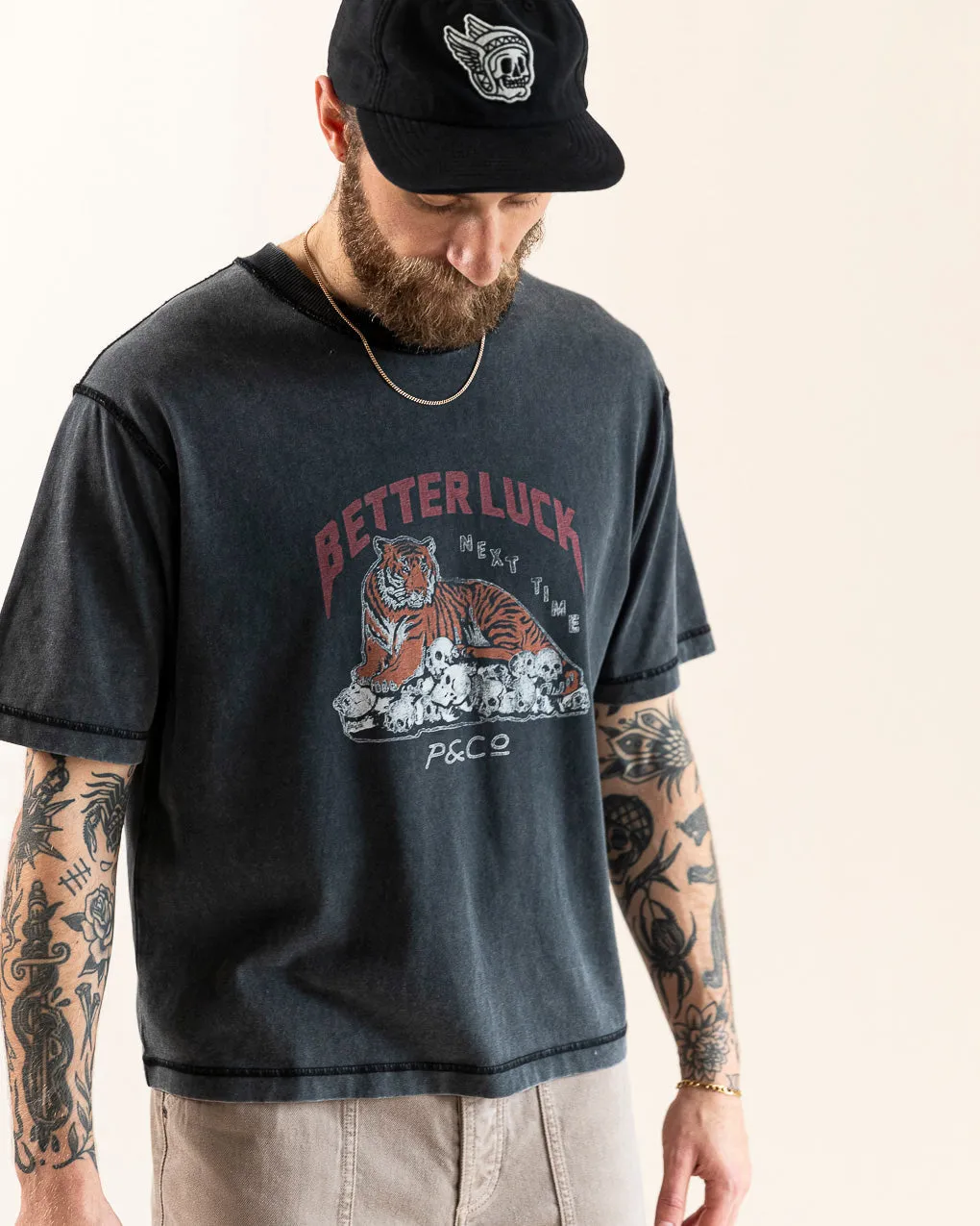 Better Luck Boxy T-Shirt- Acid Wash