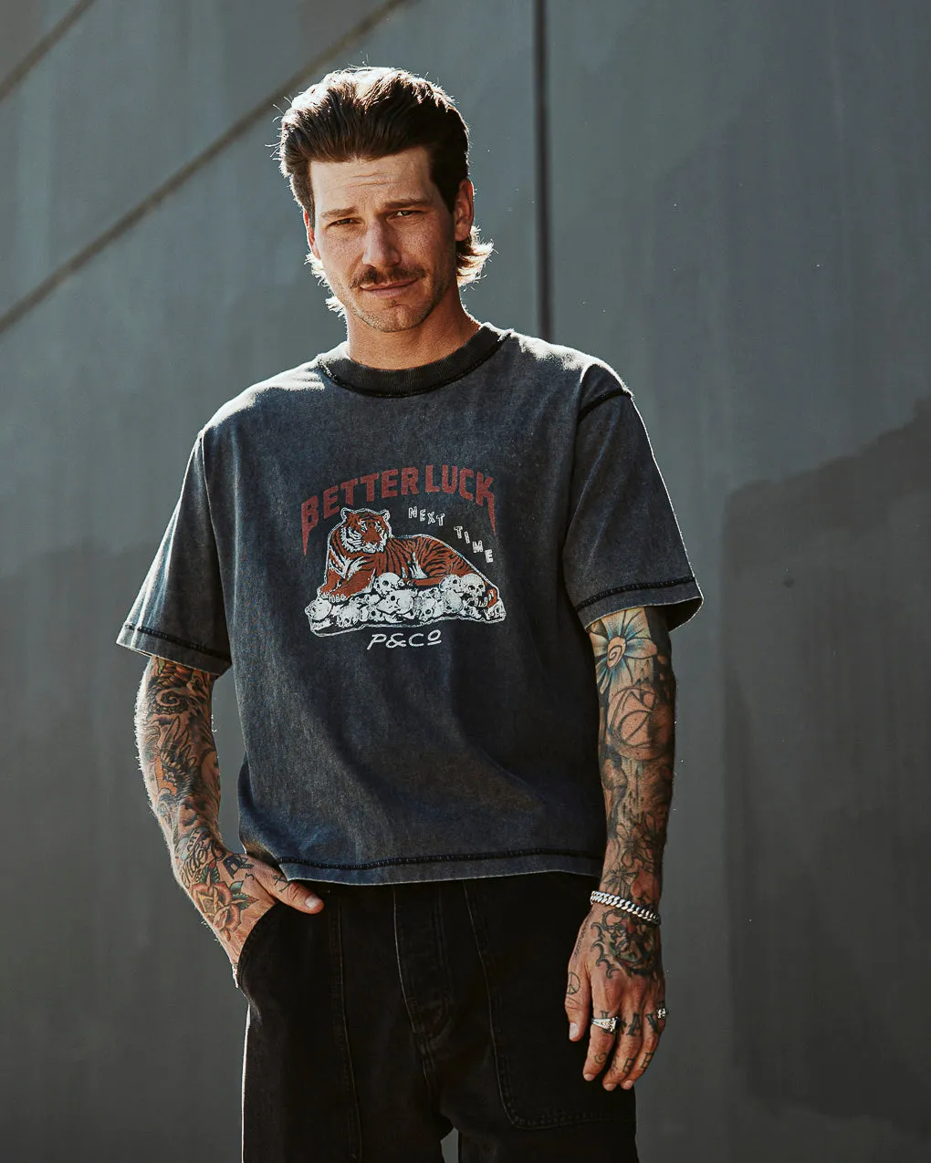 Better Luck Boxy T-Shirt- Acid Wash