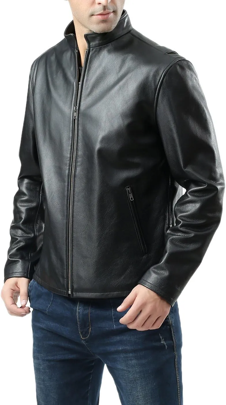 BGSD Men Urban Motorcycle Leather Jacket