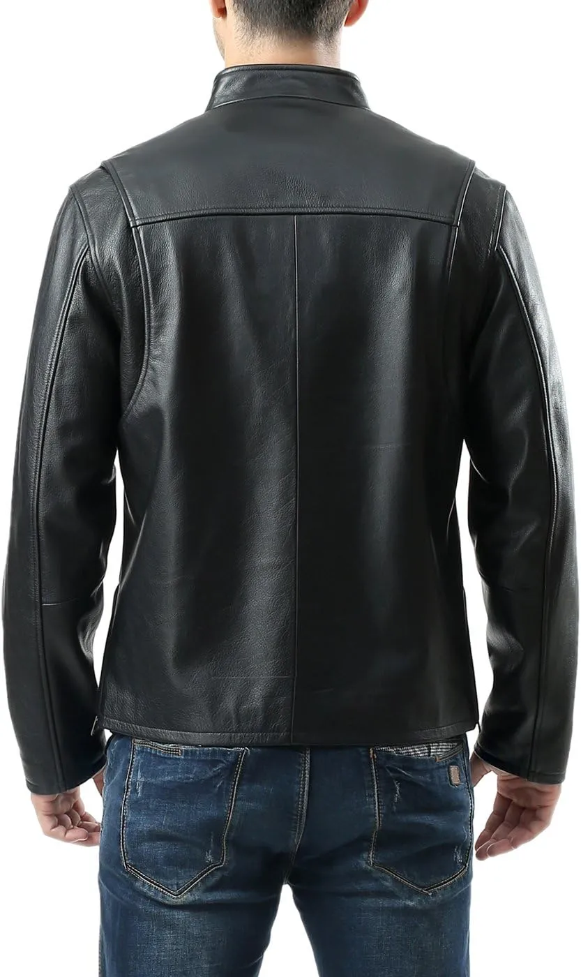 BGSD Men Urban Motorcycle Leather Jacket