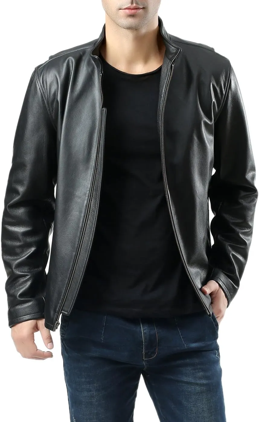 BGSD Men Urban Motorcycle Leather Jacket
