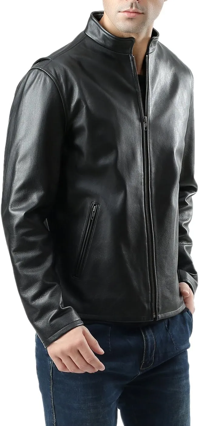 BGSD Men Urban Motorcycle Leather Jacket