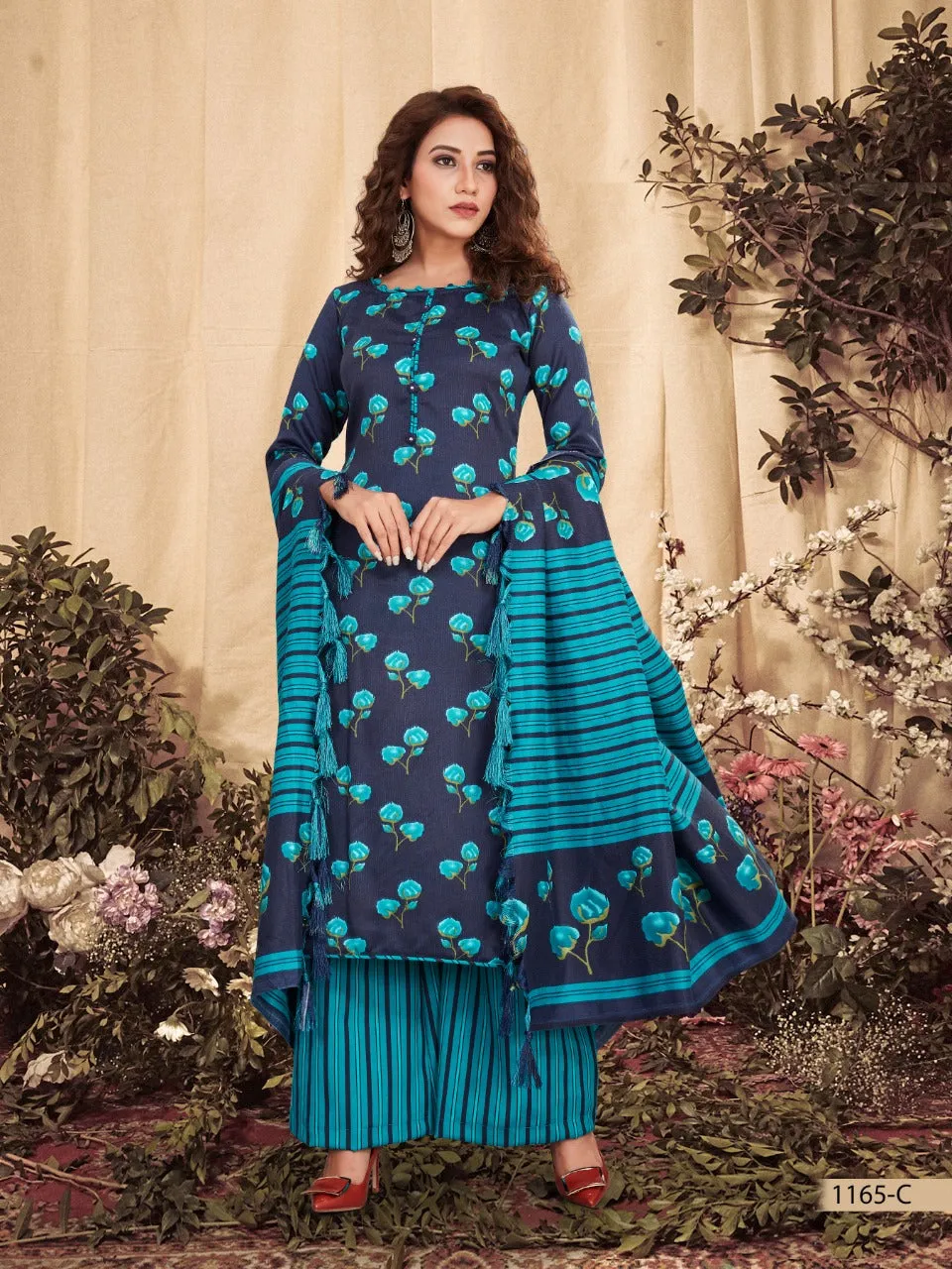 Bipson Fashion Preet 1165 Pashmina Printed Fancy Designer Salwar Kameez