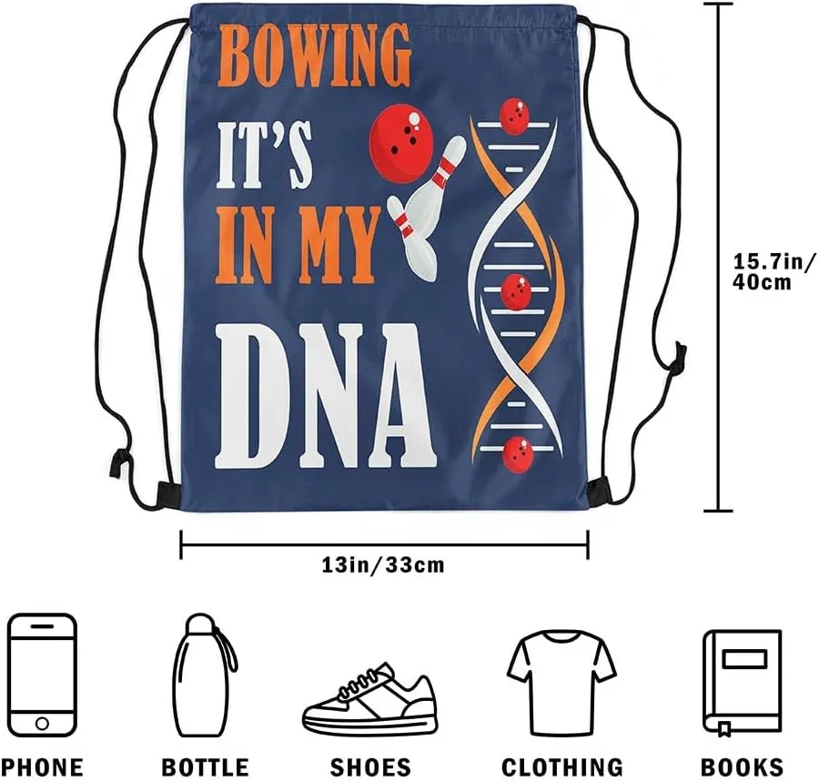 Bowling Drawstring Bag 13"x16" Simple Modern Graffiti Sports Theme Drawstring Backpack for Gym Travelling Geometric Spiral Swirls Lines Water Resistant String Bag Sports Sackpack