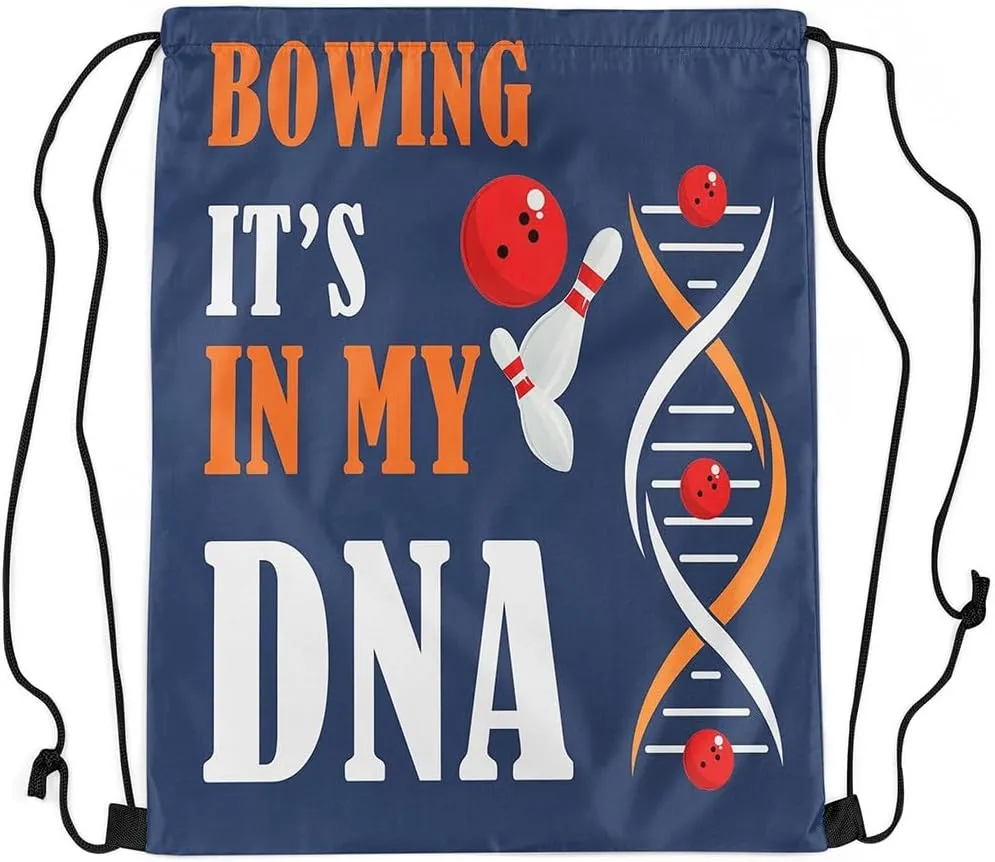 Bowling Drawstring Bag 13"x16" Simple Modern Graffiti Sports Theme Drawstring Backpack for Gym Travelling Geometric Spiral Swirls Lines Water Resistant String Bag Sports Sackpack