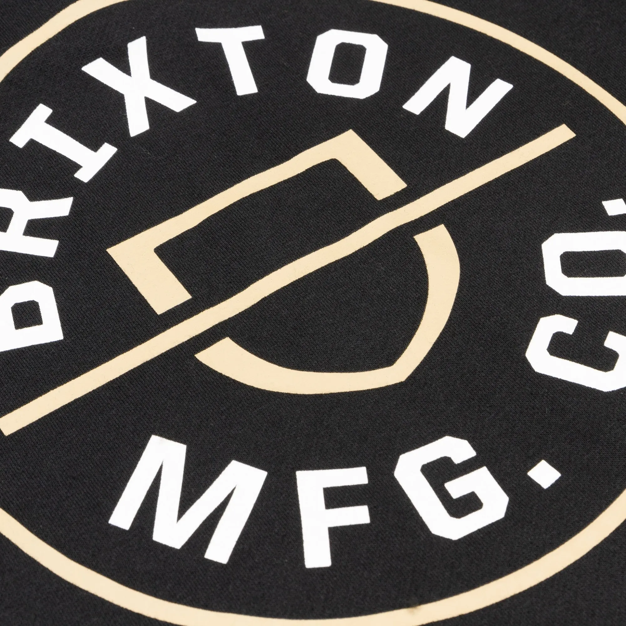 Brixton Crest Hooded Sweatshirt - Black/Sand/White