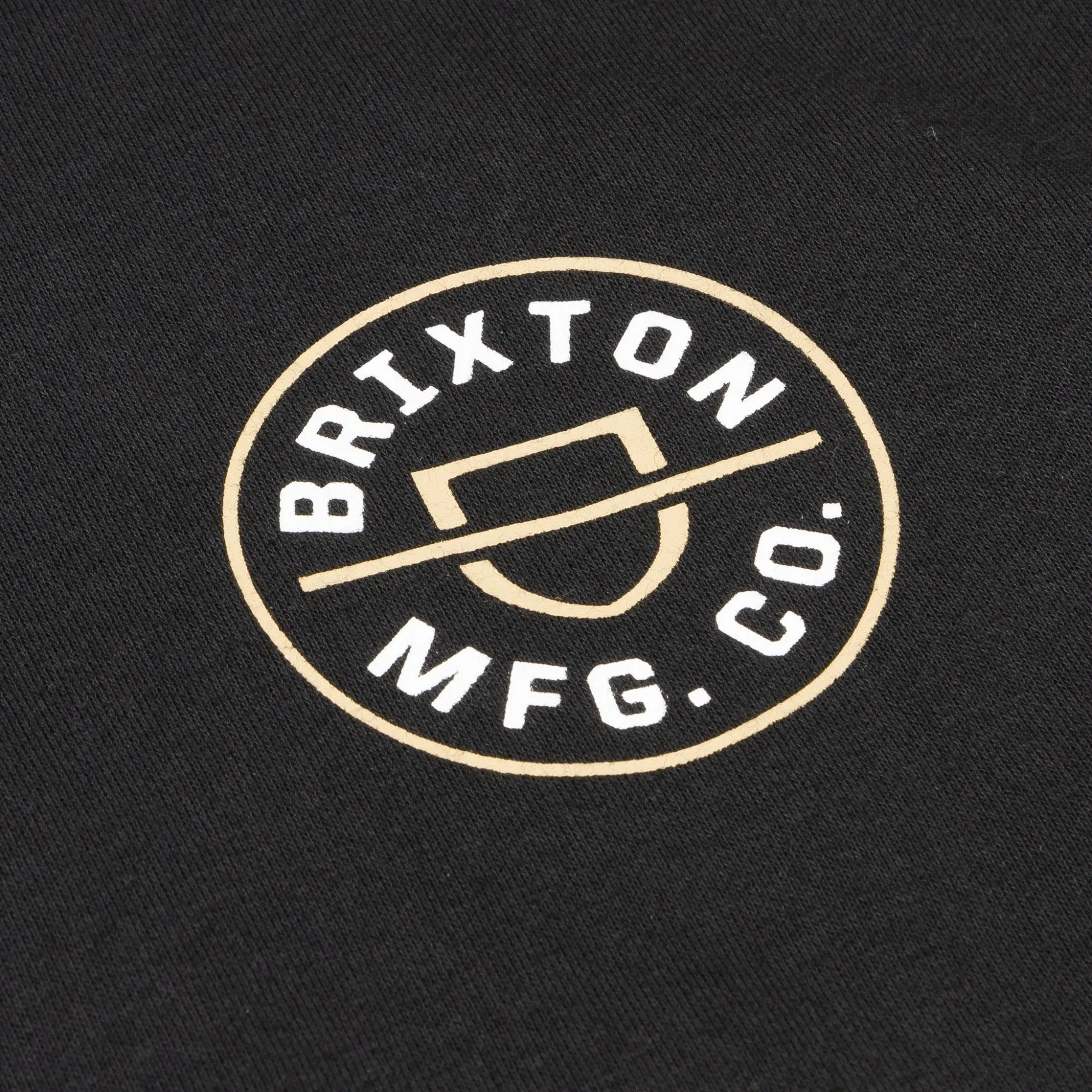 Brixton Crest Hooded Sweatshirt - Black/Sand/White