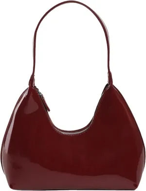 Burgundy Purse Vintage Shoulder Bag Unique Tote Purses for Women Fashion Hobo Hand Bag Womens Crescent Slouchy Bags