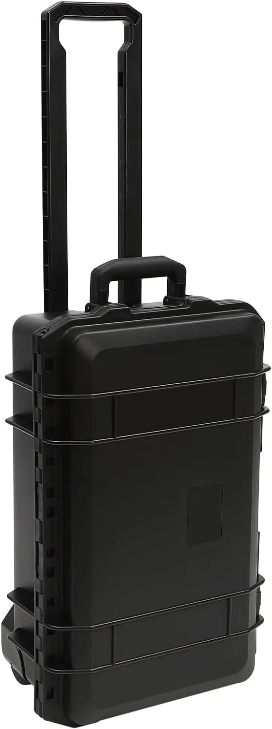 Camera Case, 22" Modern Rectangular Hard Camera Case with Foam, Pulley and Press Lock, IP67 Camera Storage Box for Camera Equipment Computers Watches Load 110lbs